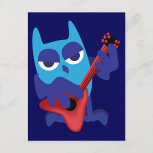 Carte Postale Chouette bleue