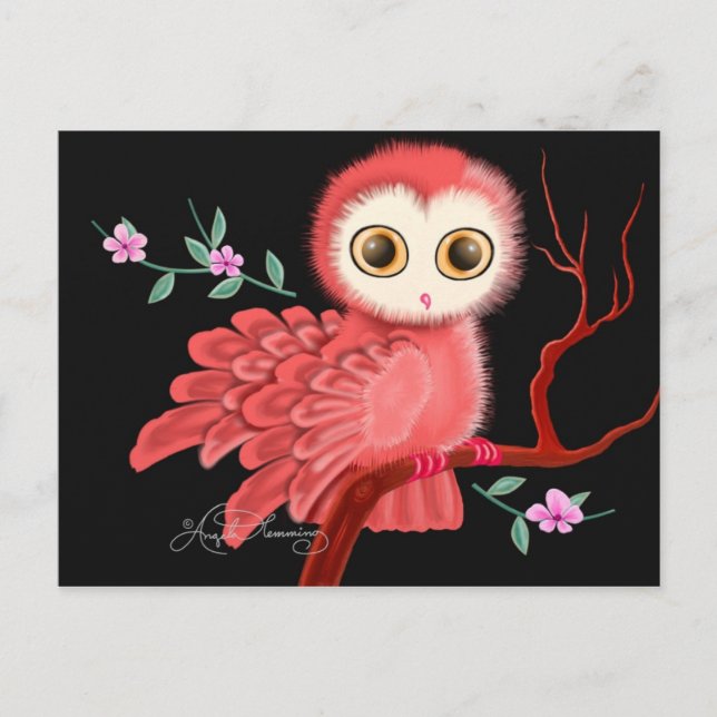 Carte postale Chouette, Cartes de notes, Salutatio (Devant)