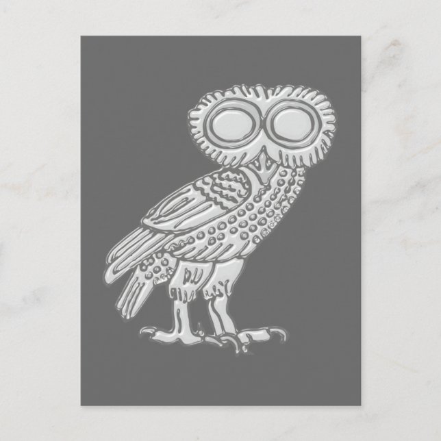 Carte Postale Chouette de Pallas Athena Athena Eule (Devant)