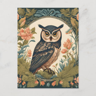 Carte Postale Chouette du Cottagecore