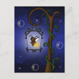 Carte Postale chouette luciole