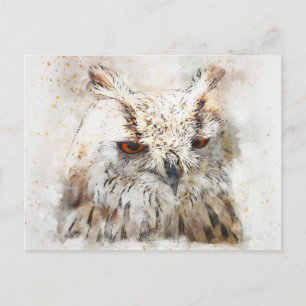 Carte Postale Chouette mignonne