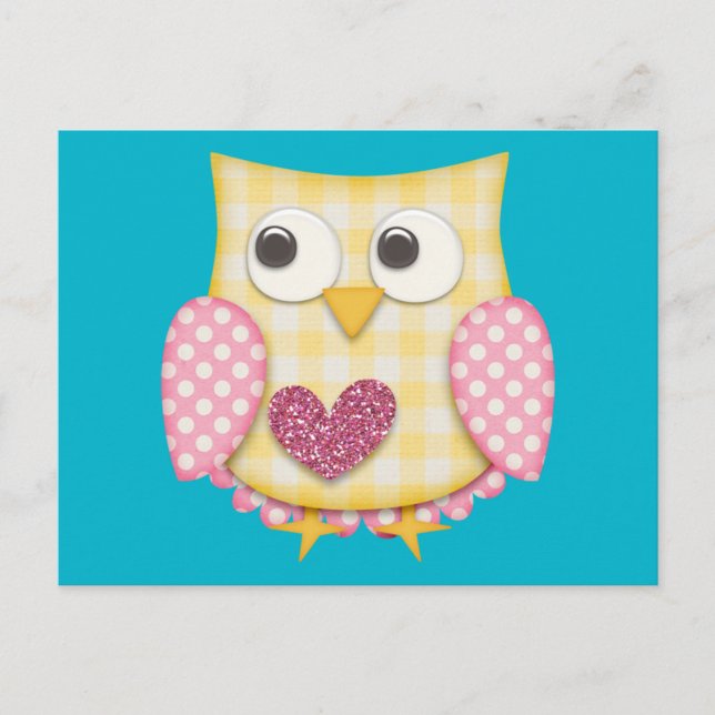 Carte Postale Chouette mignonne (Devant)