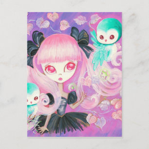 Carte Postale Chouettes magiques