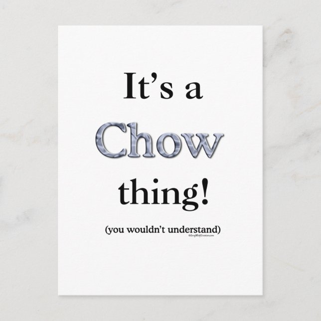 Carte Postale Chow Chow Thing (Devant)