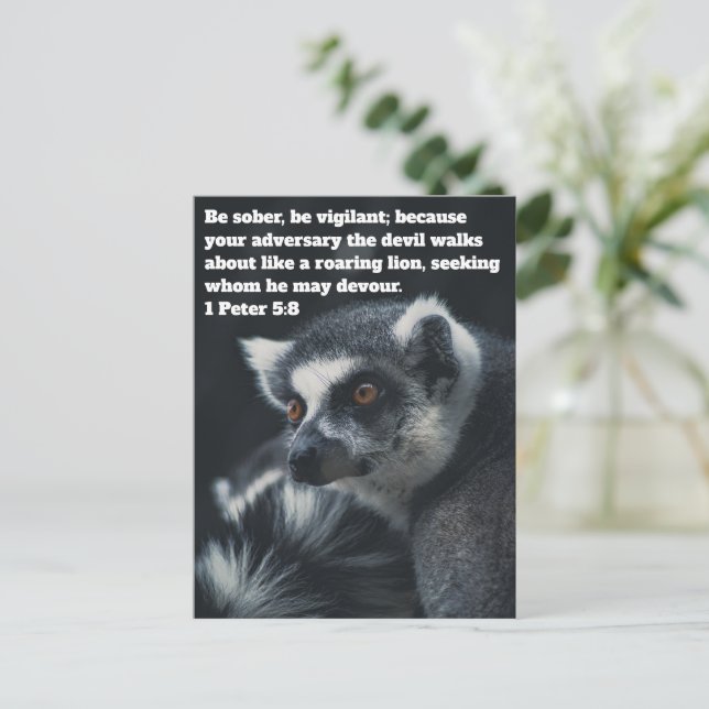 Carte postale chrétienne du suricate (Debout devant)