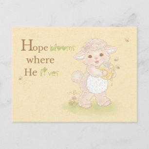 Carte postale chrétienne "Vintage Storybook Lamb H