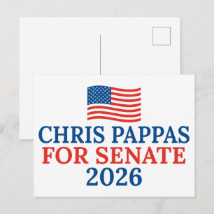 Carte Postale Chris Pappas au Sénat Élection 2026