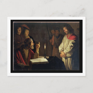 Carte Postale Christ avant Caiaphas (huile sur toile)