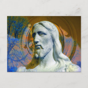 Carte Postale Christ avec partie tracteur Halo