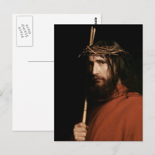 Carte Postale Christ avec Thorns. Pâques aux beaux-arts (Devant / Derrière)