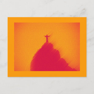 Carte Postale Christ chaud orange, Rio de Janeiro
