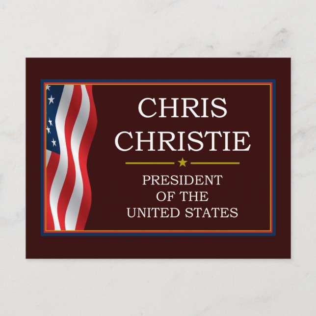 Carte Postale Christ Christie Président V3 (Devant)