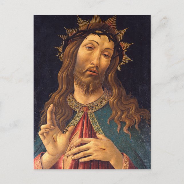 Carte Postale Christ couronné d'épines par Sandro Botticelli (Devant)