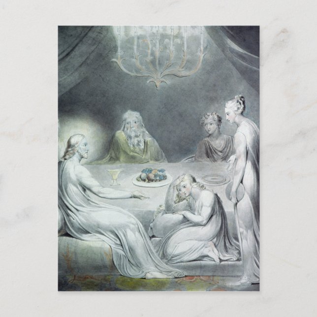 Carte Postale Christ dans la Maison de Martha et Marie (Devant)