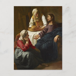 Carte Postale Christ dans la Maison de Marthe et Marie (Vermeer)