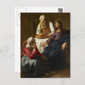 Carte Postale Christ dans la Maison de Marthe et Marie (Vermeer) (Devant / Derrière)