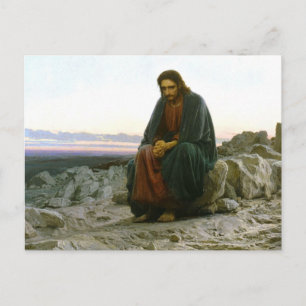 Carte Postale Christ dans le désert