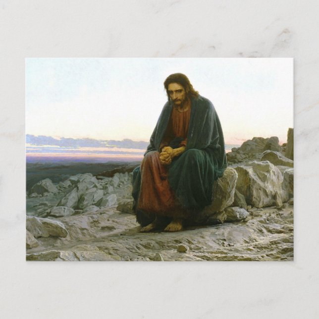 Carte Postale Christ dans le désert (Devant)