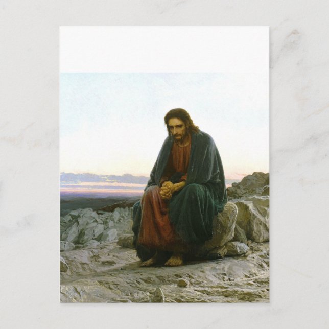 Carte Postale Christ dans le désert (Devant)