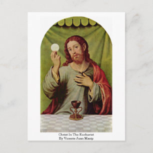 Carte Postale Christ Dans L'Eucharistie Par Vicente Juan Masip