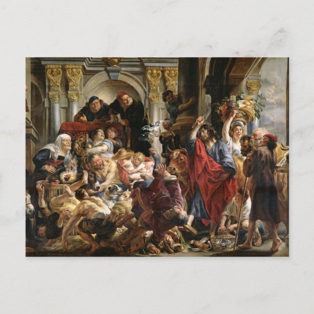 Carte Postale Christ Driving the Merchants from the Temple (Devant)