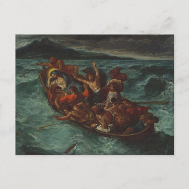 Carte Postale Christ endormi pendant la tempête (Devant)