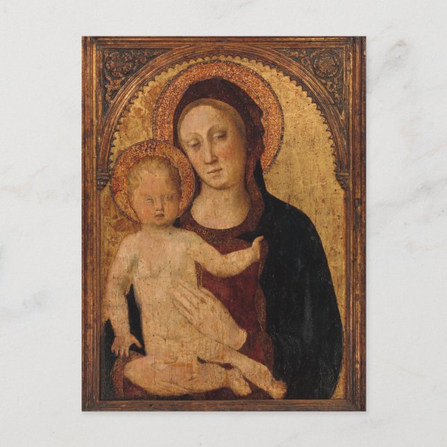 Carte Postale Christ Enfant en Arche avec mère (Devant)