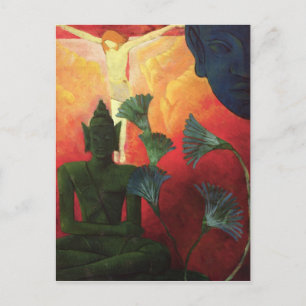 Carte Postale Christ et Bouddha, c.1890-1892