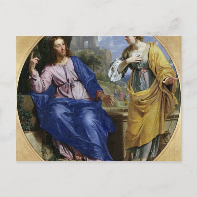 Carte Postale Christ et la femme de Samarie (Devant)
