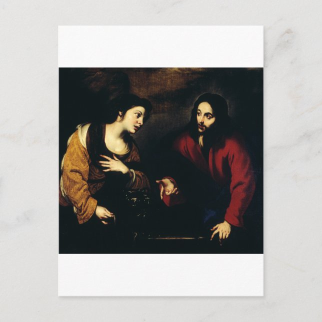 Carte Postale Christ et la femme de Samarie (Devant)