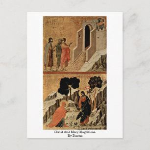 Carte Postale Christ Et Marie Magdalene Par Duccio