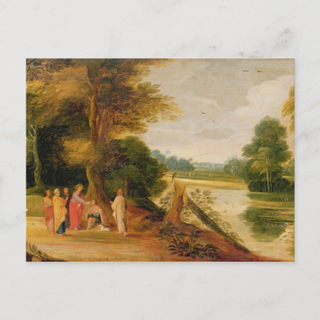 Carte Postale Christ guérir l'homme aveugle (Devant)