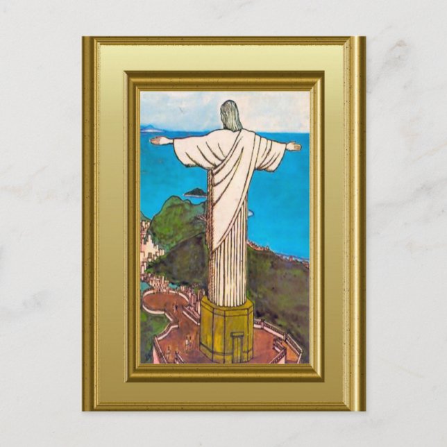 Carte Postale Christ le Roi Rio de Janeiro (Devant)