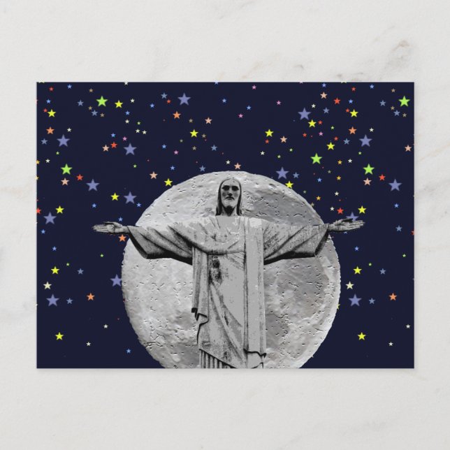Carte Postale Christ, lune et étoiles (Devant)