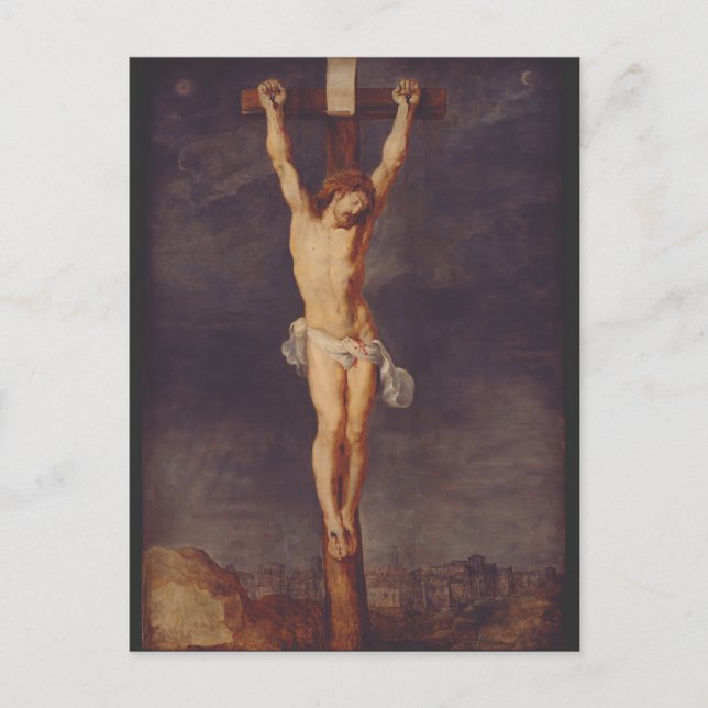 Carte Postale Christ mort sur la croix par Pierre Paul Rubens (Devant)