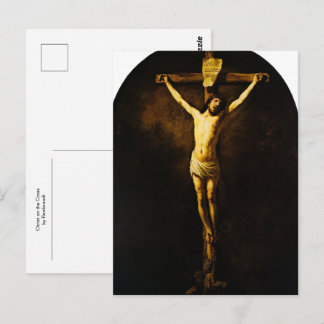 Carte Postale Christ on the Cross by Rembrandt