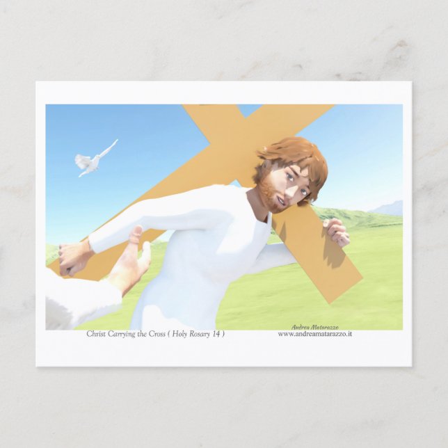 Carte Postale Christ portant la Croix  (Devant)