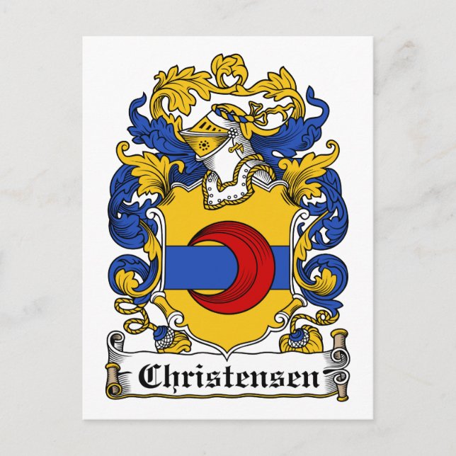 Carte Postale Christensen Family Crest (Devant)