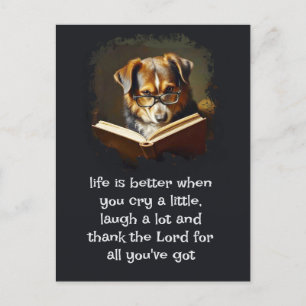Carte Postale Christian Advice Fun Wise Dog Life est meilleur