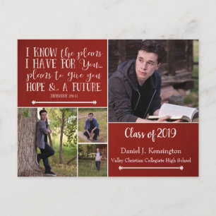 Carte Postale Christian Bible Verse Photo Collage Graduation