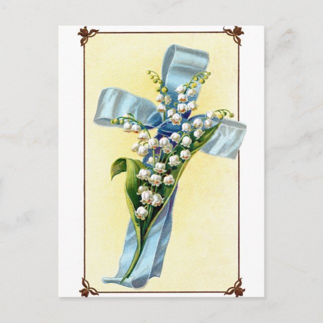 Carte postale Christian Blue Ribbon Cross (Devant)