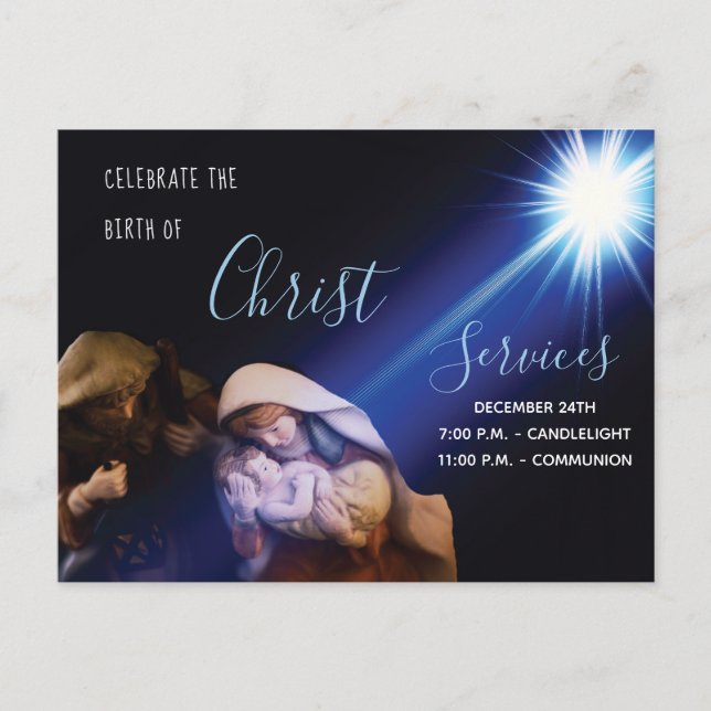Carte Postale Christian Church Christmas Eve Service (Devant)