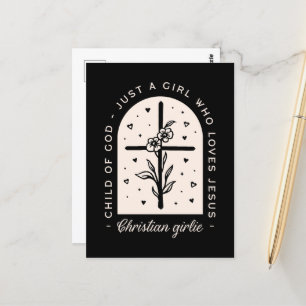 Carte Postale Christian cite juste une fille qui aime Jésus croi