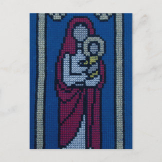 Carte Postale Christian embroidery