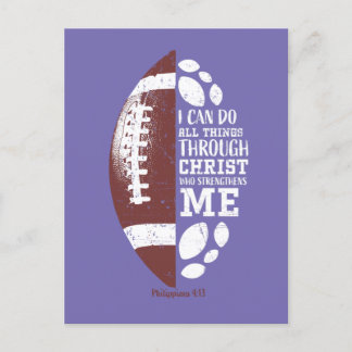 Carte Postale Christian Football Gifts Teen Boys Kids Men Religi