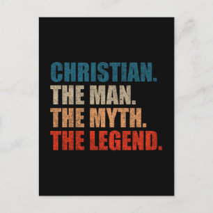 Carte Postale Christian l'homme la légende le mythe