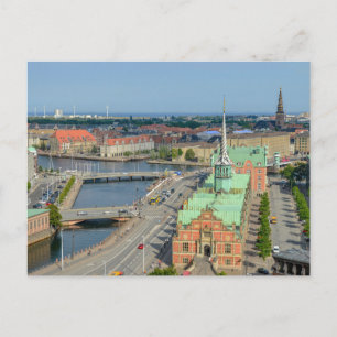 Carte Postale Christiansborg Palace Tower Vue sur le Stock Excha