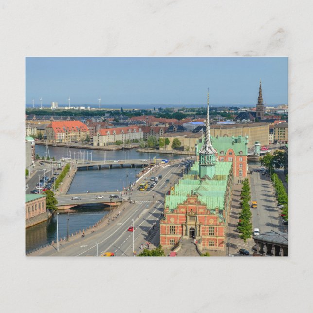 Carte Postale Christiansborg Palace Tower Vue sur le Stock Excha (Devant)