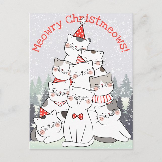 Carte postale Christmas Cats (Devant)